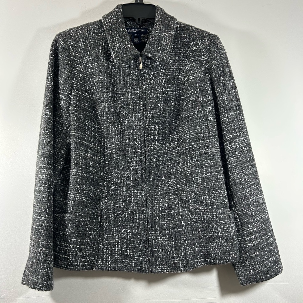 Jones New York Women's Black Tweed Jacket